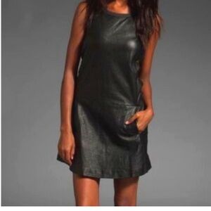 theory leather dress sale Leather Shell Dress